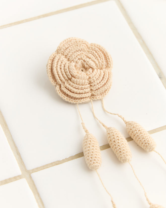 Blossom Earrings - Cream KNIT ACCESSORIES BODE New York