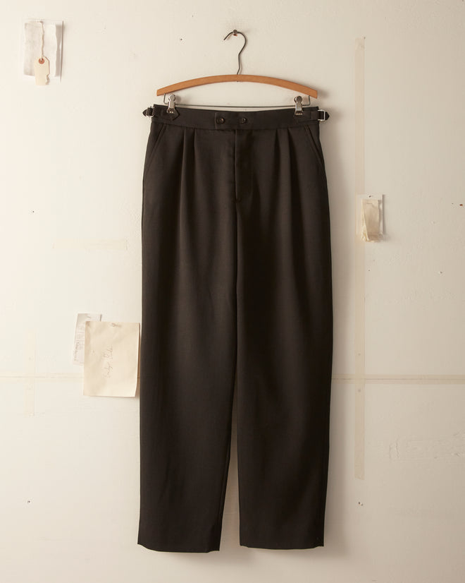 Twill Double Button Trousers - Black TROUSERS BODE New York