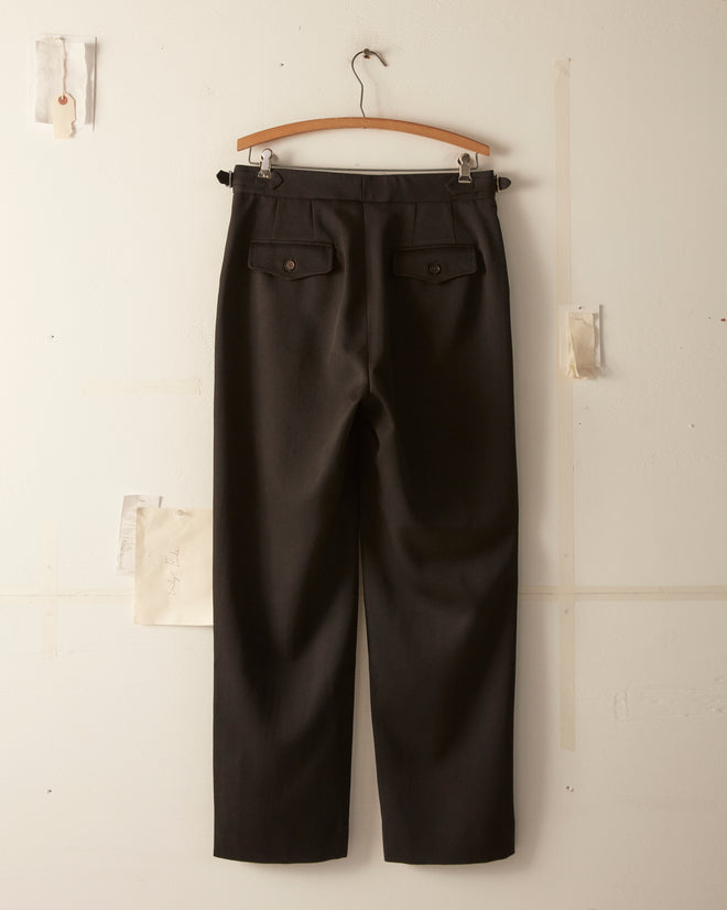 Twill Double Button Trousers - Black TROUSERS BODE New York