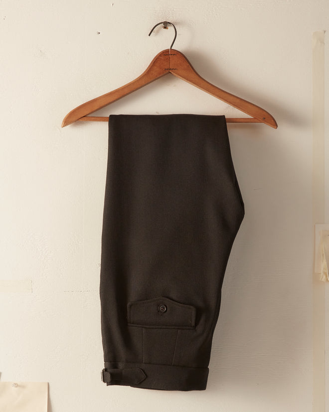 Twill Double Button Trousers - Black TROUSERS BODE New York