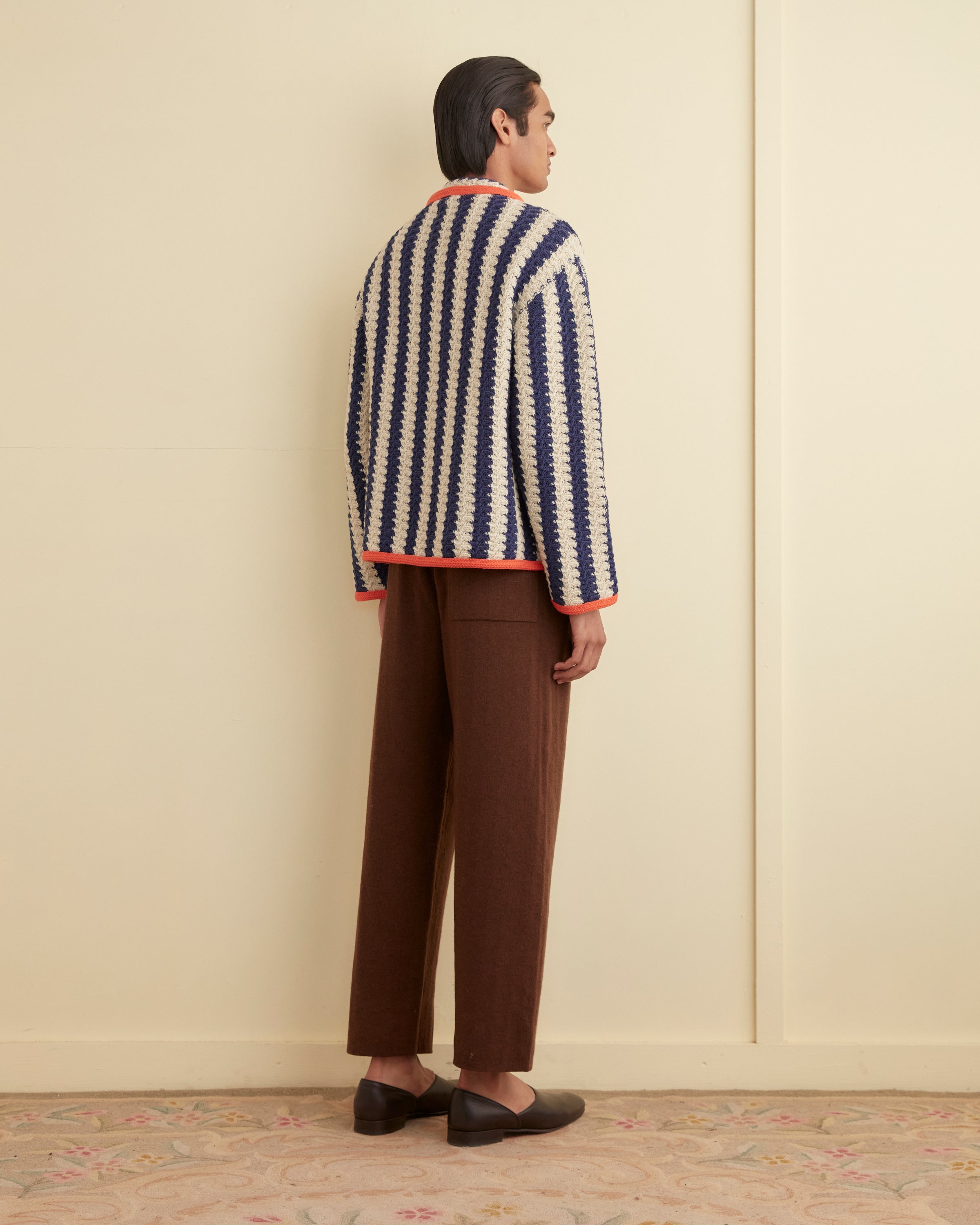Bold Stripe Cardigan - Blue/Cream – BODE