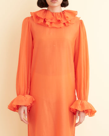 Boo Ruffle Gown - Orange GOWNS BODE New York