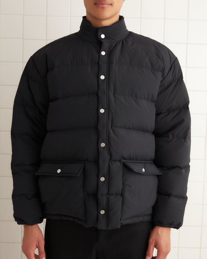 Burlington Puffer Jacket - Black MENS OUTERWEAR BODE New York