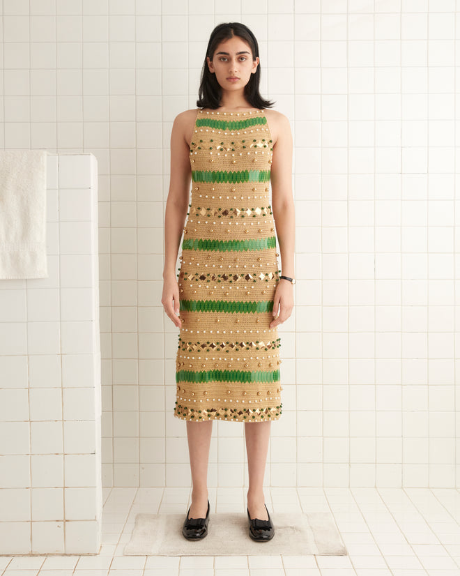 bode gold dress Calypso Dress