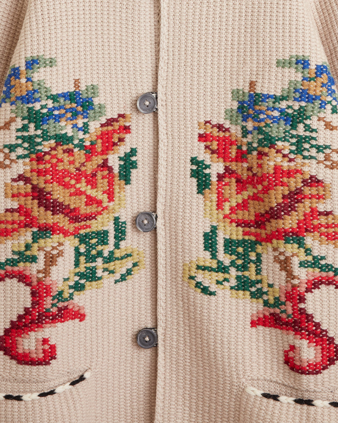 Cape Cod Cross Stitch Jacket KNITWEAR BODE New York