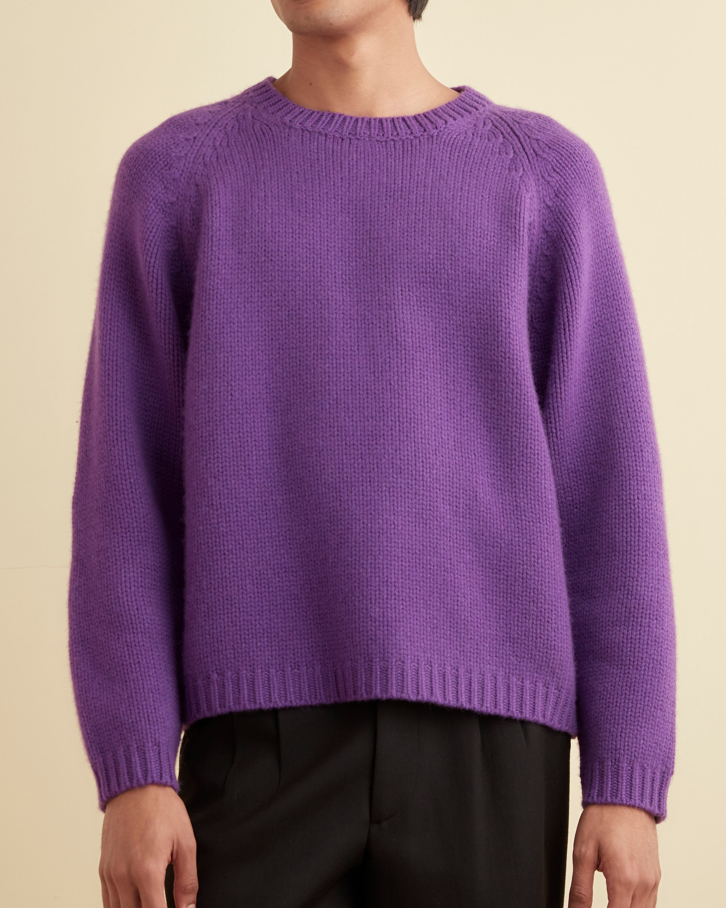 Cashmere Crewneck - Purple – BODE