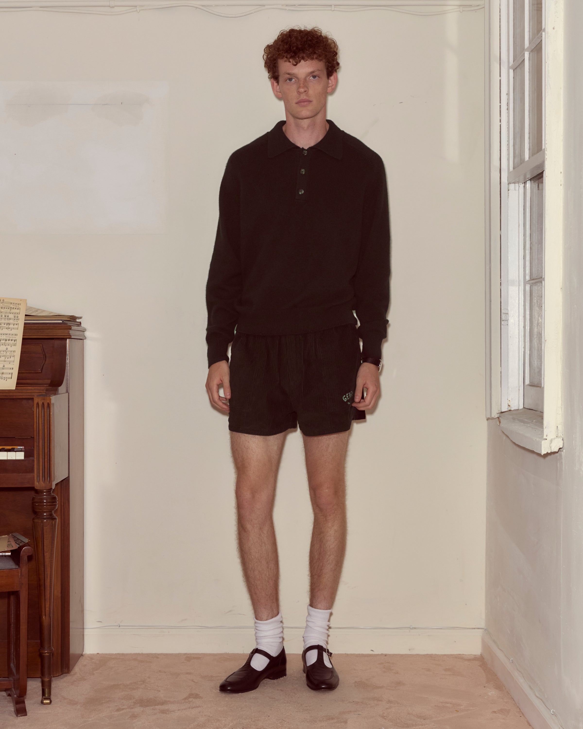 BODHI ボーディcashmere polo black Cashmere Polo - Black – BODE