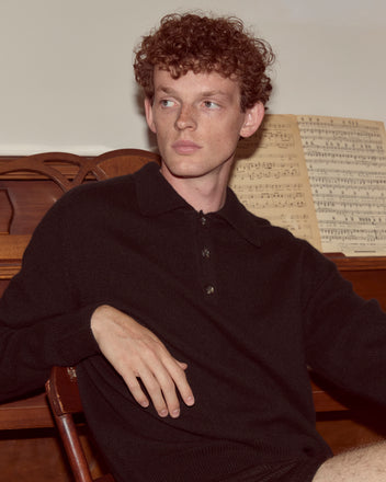 Cashmere Polo - Black