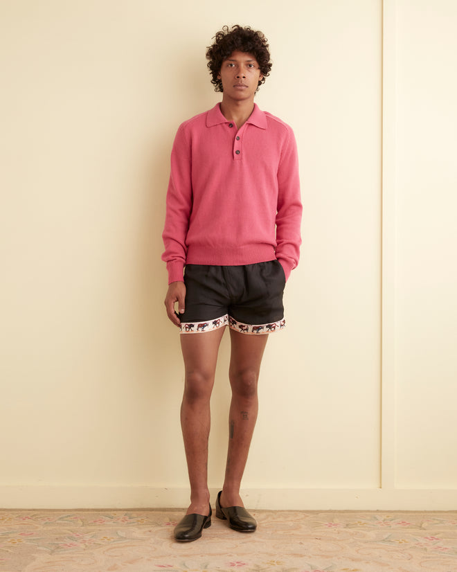 Cashmere Polo - Pink