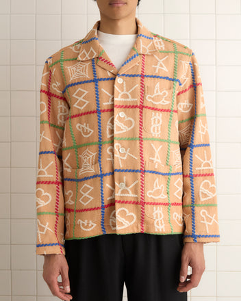 Cattle Brand Overshirt - L OOAK SHIRT BODE New York