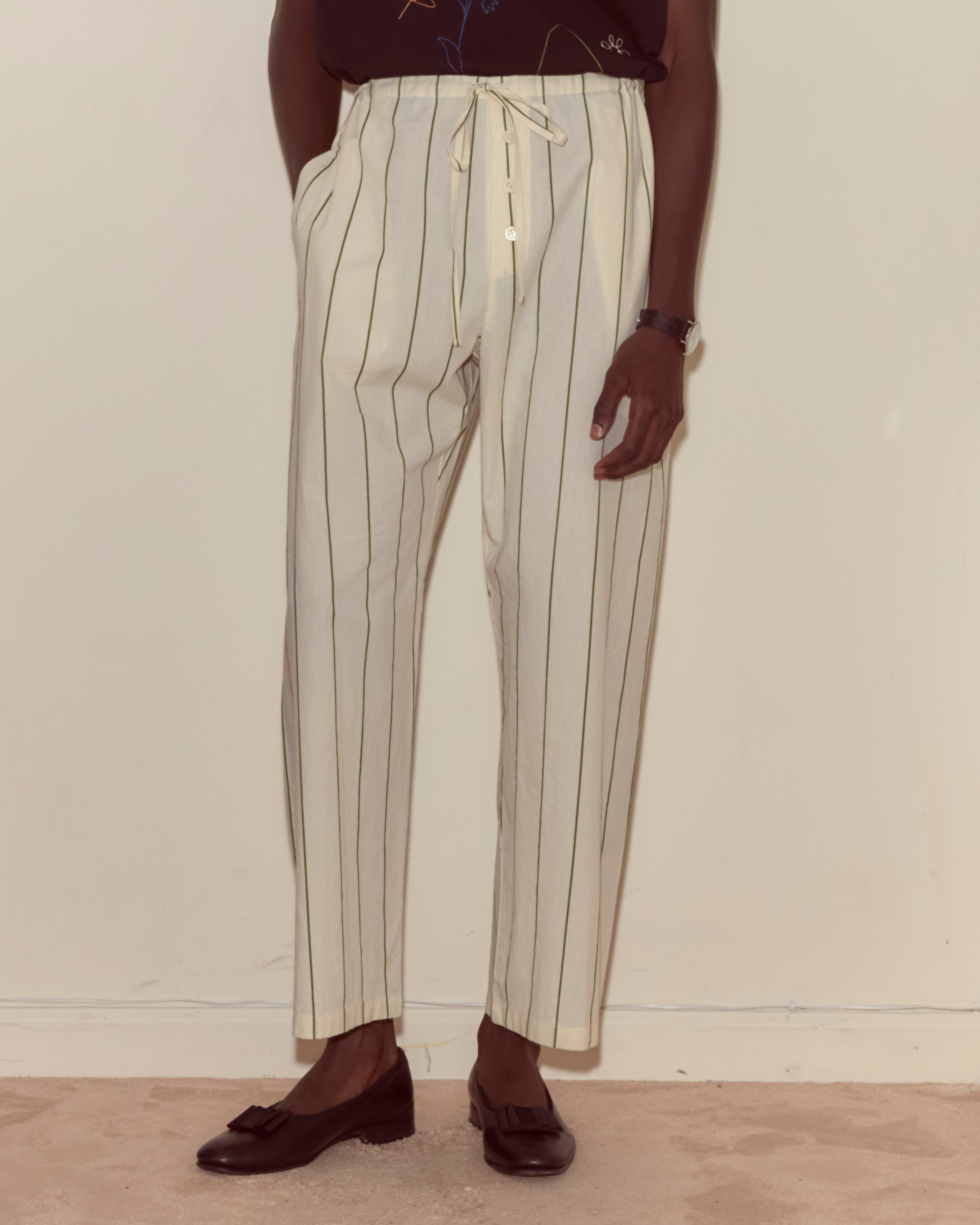 Celery Stripe Pajama Pants – BODE