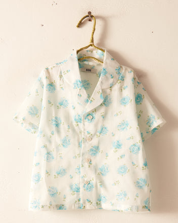 Cerulean Rose Kids' Shirt OOAK BABY BODE New York