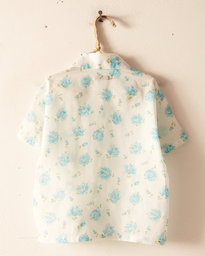 Cerulean Rose Kids' Shirt OOAK BABY BODE New York