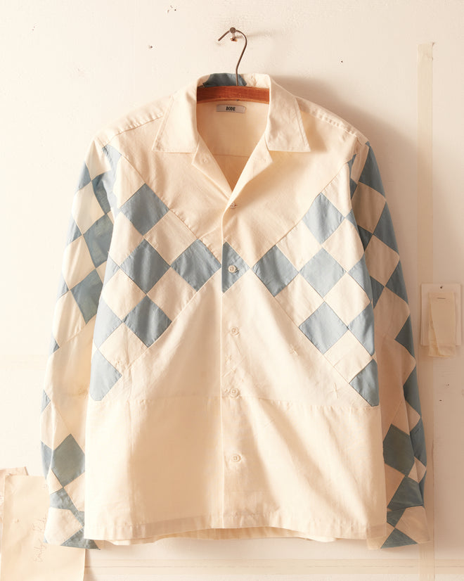 Checkerboard Patch Quilt Shirt - M/L