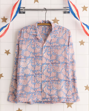 Chrysanthemum Blues LS Shirt