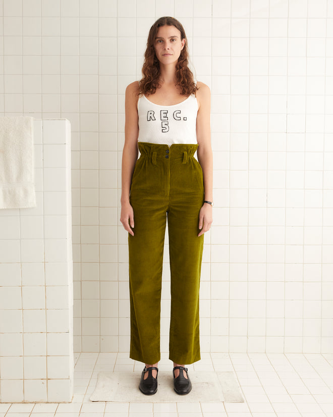 Corduroy Shakey Trousers - Olive TROUSERS BODE New York