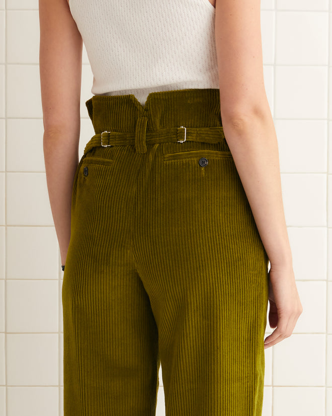Corduroy Shakey Trousers - Olive TROUSERS BODE New York