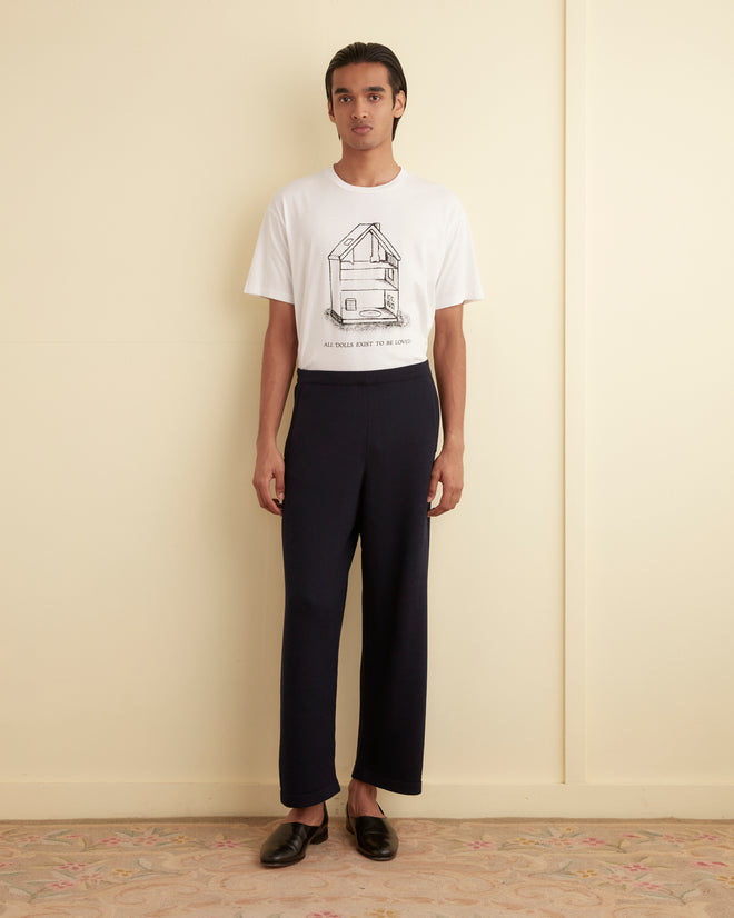 Crepe Joggers - Blue KNITWEAR BODE New York