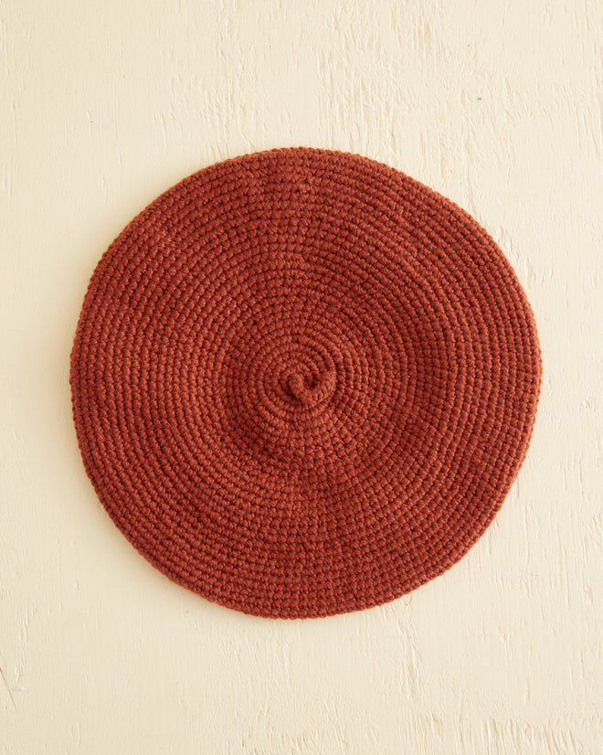 Crochet Beret - Tobacco KNIT ACCESSORIES BODE New York