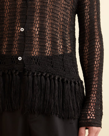 Crochet Fringe Shirt KNITWEAR BODE New York