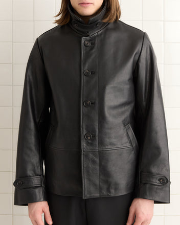 CROPPED CONTINENTAL COAT - BLACK OUTERWEAR BODE New York