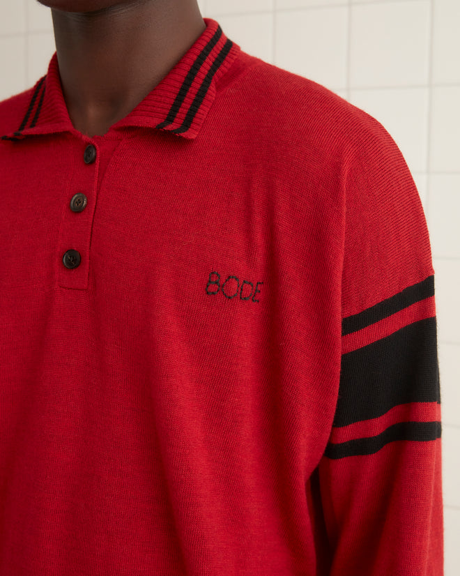 Cycling Polo - Red KNITWEAR BODE New York