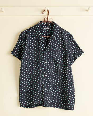 Deep Sea Dot Short Sleeve Shirt - XXS OOAK SHIRT BODE New York