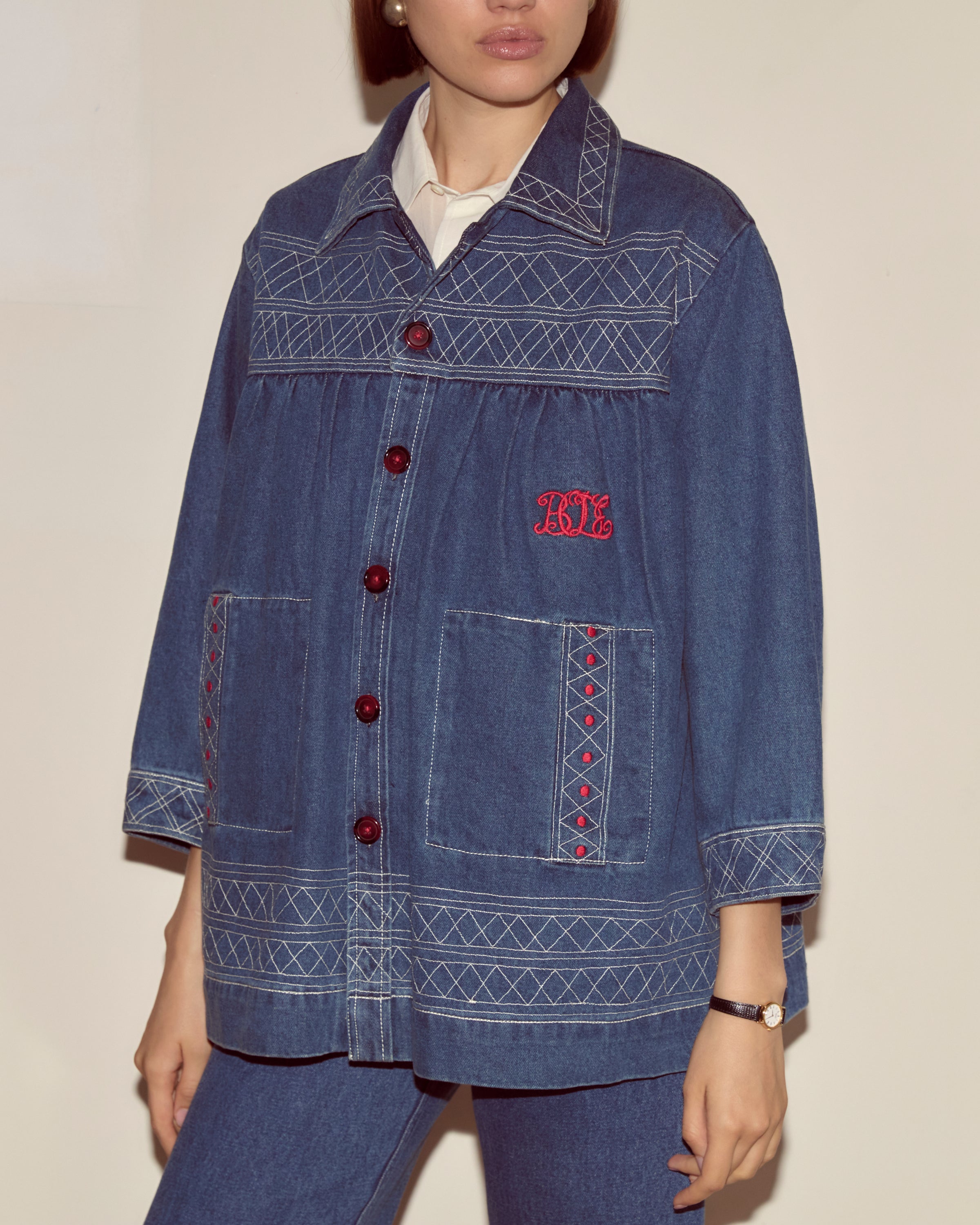 Embroidered Denim Quincy Jacket – BODE