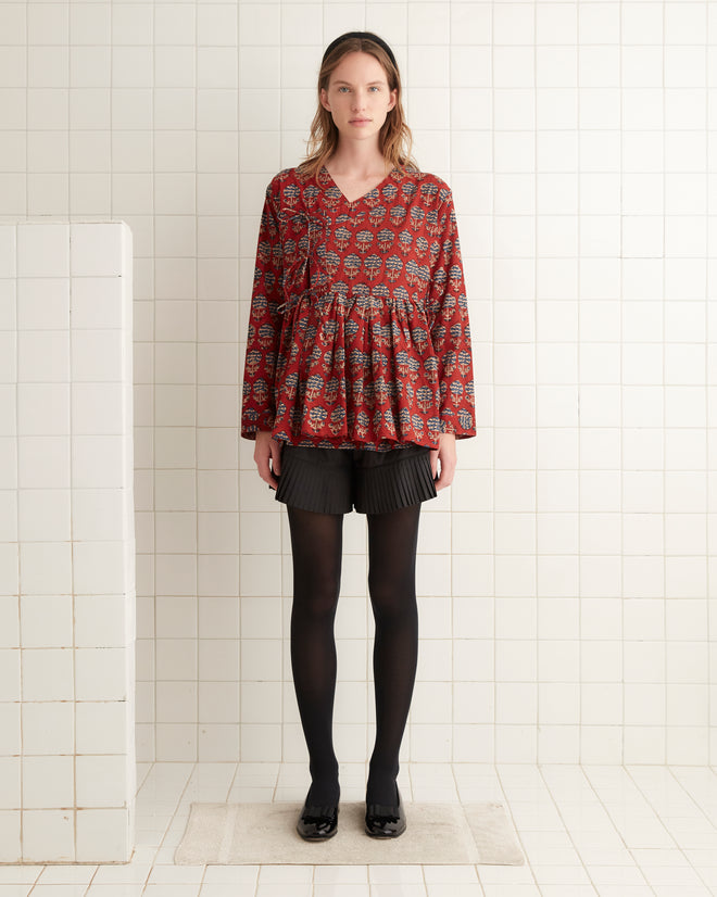 Dahlia Block Print Jama Overshirt SHIRTS BODE New York