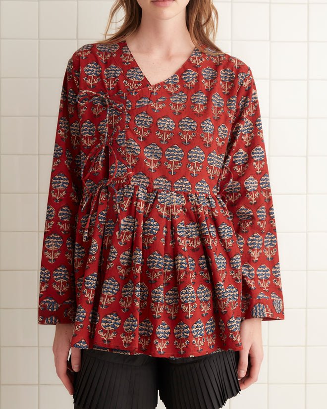 Dahlia Block Print Jama Overshirt SHIRTS BODE New York