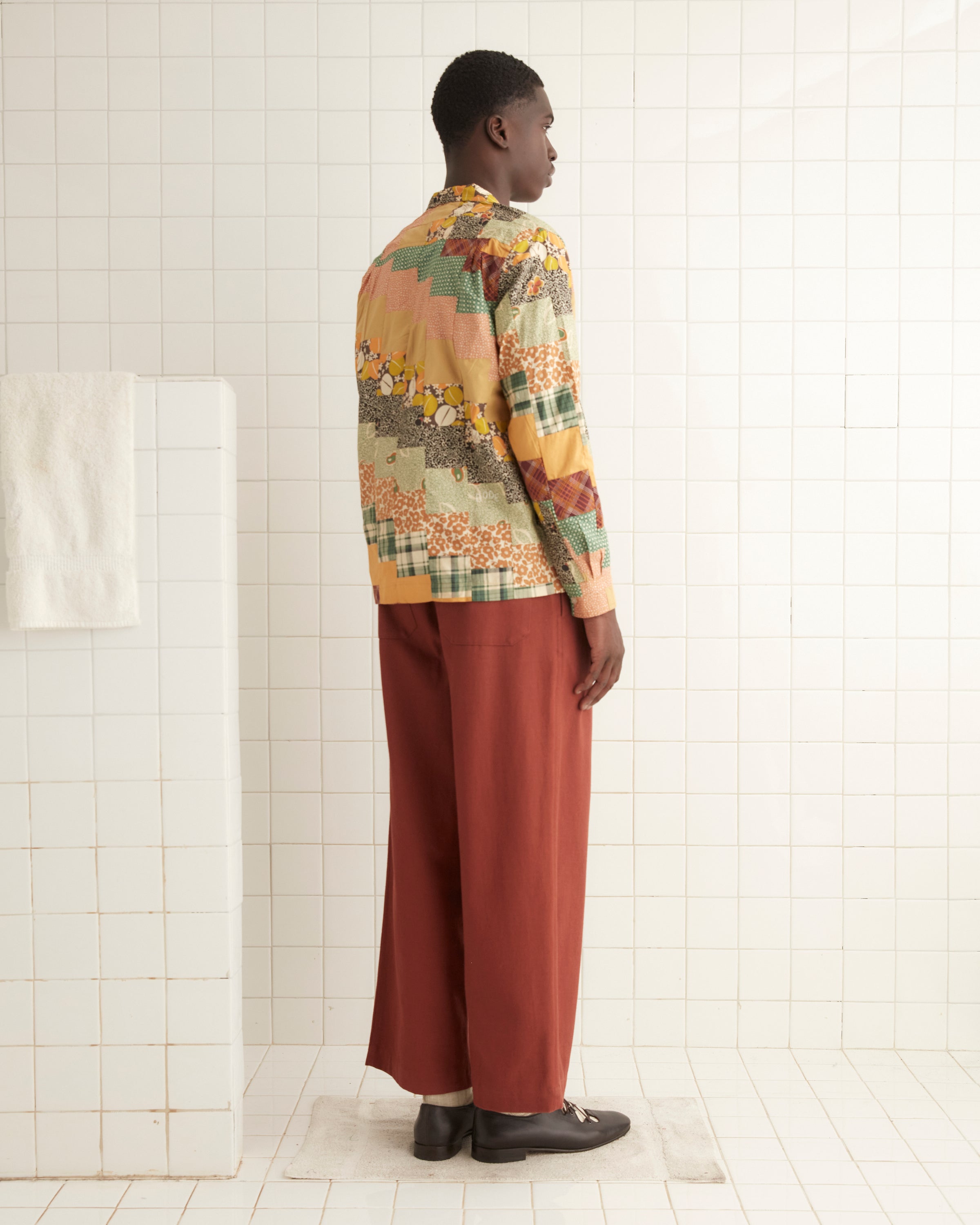 BODE ボーディー　パッチワークシャツ Diagonal Square Patchwork Shirt – BODE