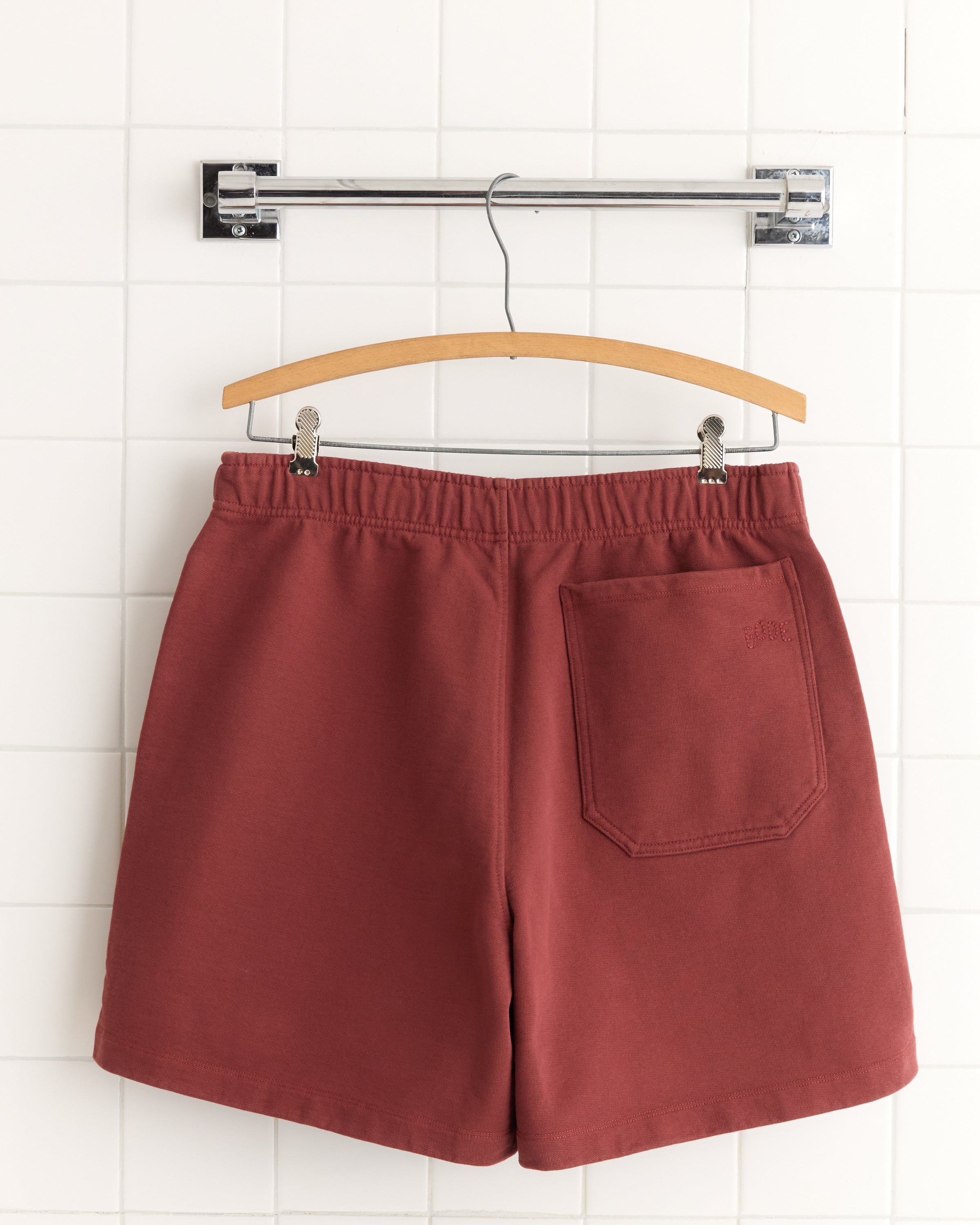 Burgundy Pennant Shorts – BODE