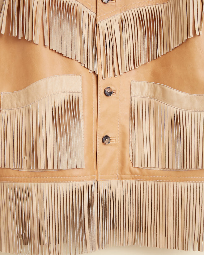 Duo Leather Fringe Jacket OUTERWEAR BODE New York