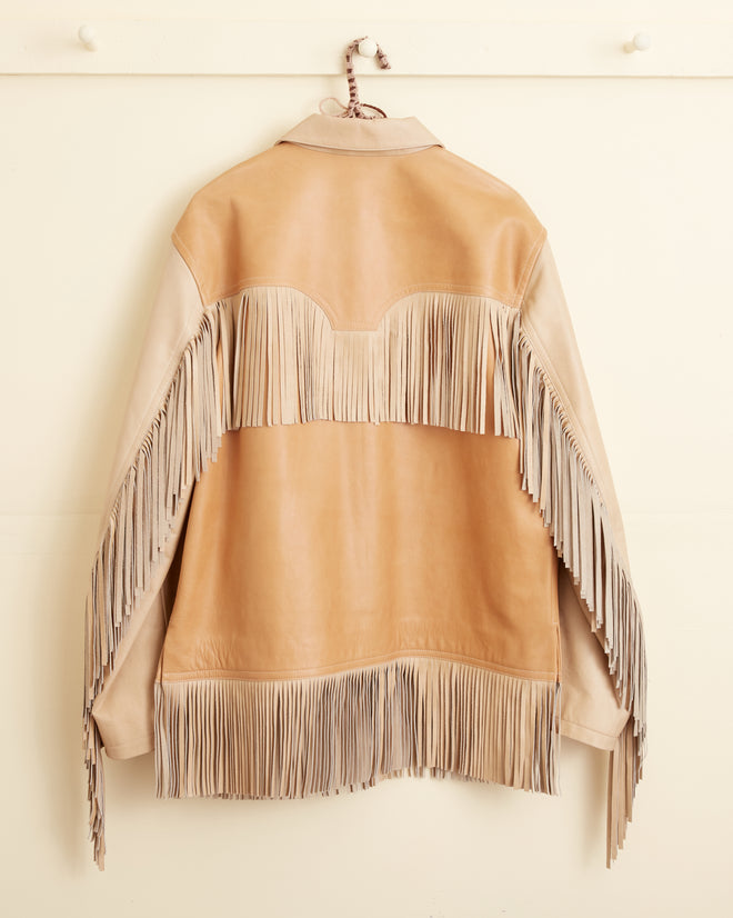 Duo Leather Fringe Jacket OUTERWEAR BODE New York