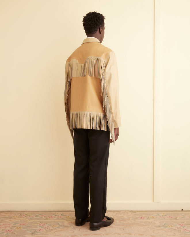 Duo Leather Fringe Jacket OUTERWEAR BODE New York