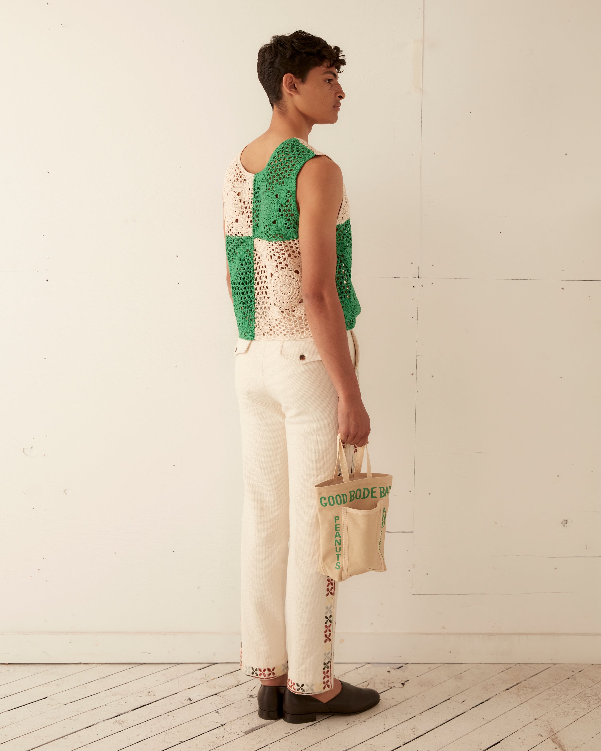 BODE NY ボーディー Beaded Crochet タンクトップ　XS-S Duotone Crochet Tank – BODE