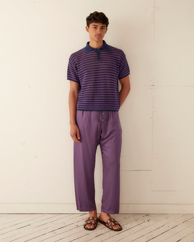 Lattice Polo - Duotone Stripe KNITWEAR BODE New York