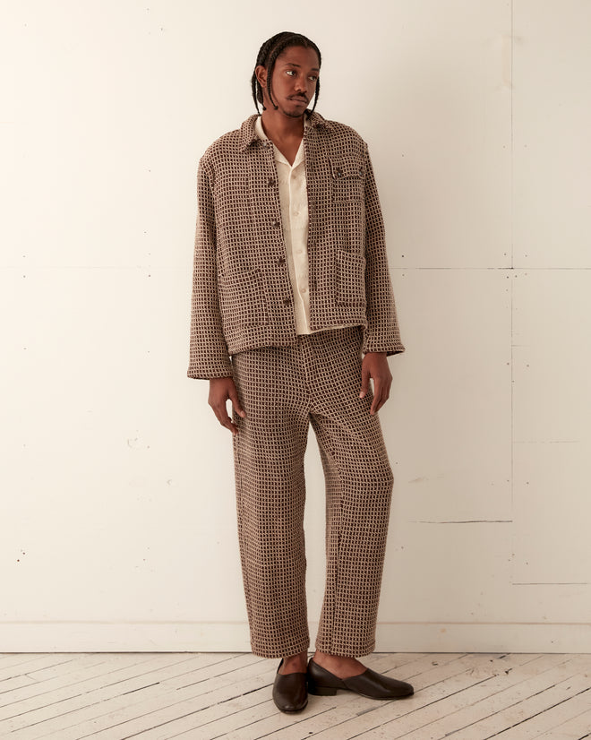 Reversible Duo Waffle Jacket - Brown SHIRT BODE New York