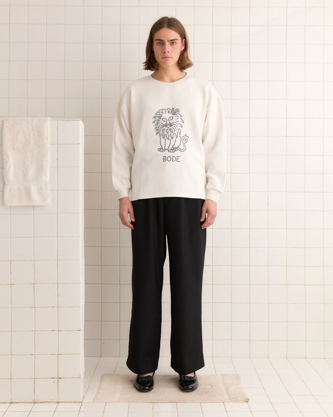 Embellished Lion Crewneck SWEATER BODE New York