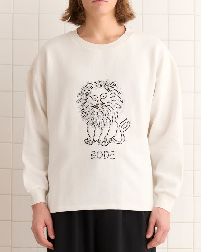 Embellished Lion Crewneck SWEATER BODE New York