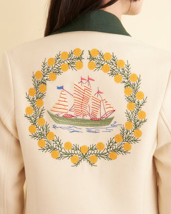 Embroidered Barque Theatre Coat OUTERWEAR BODE New York