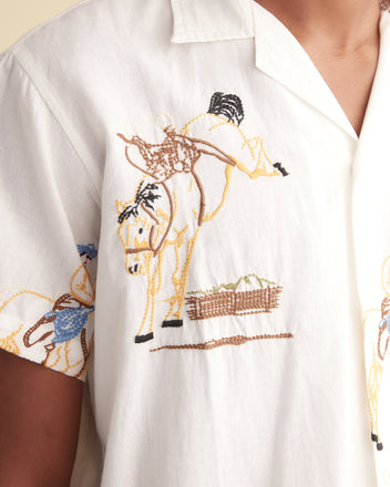 Embroidered Buckaroo Short Sleeve Shirt SHIRT BODE New York