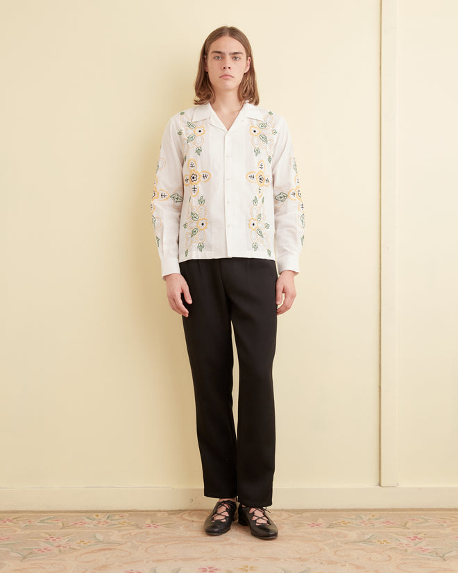 Embroidered Buttercup Long Sleeve Shirt