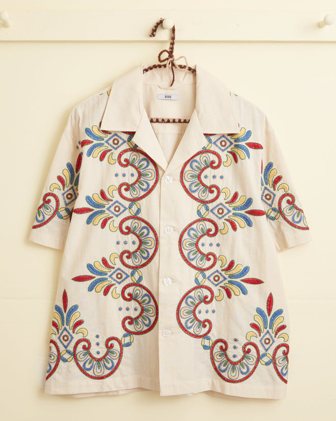 Embroidered Carnival Short Sleeve Shirt SHIRT BODE New York