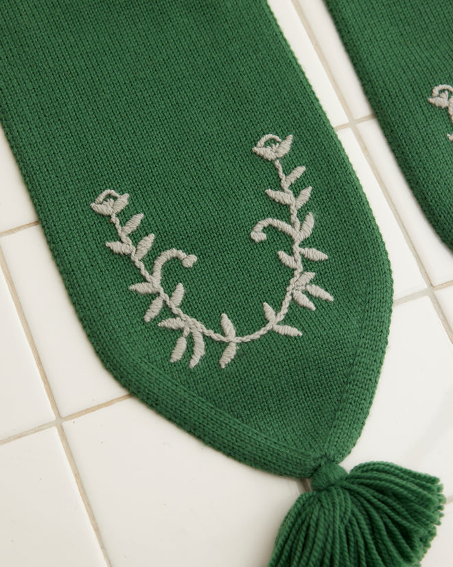 Floret Scarf - Green KNIT ACCESSORIES BODE New York