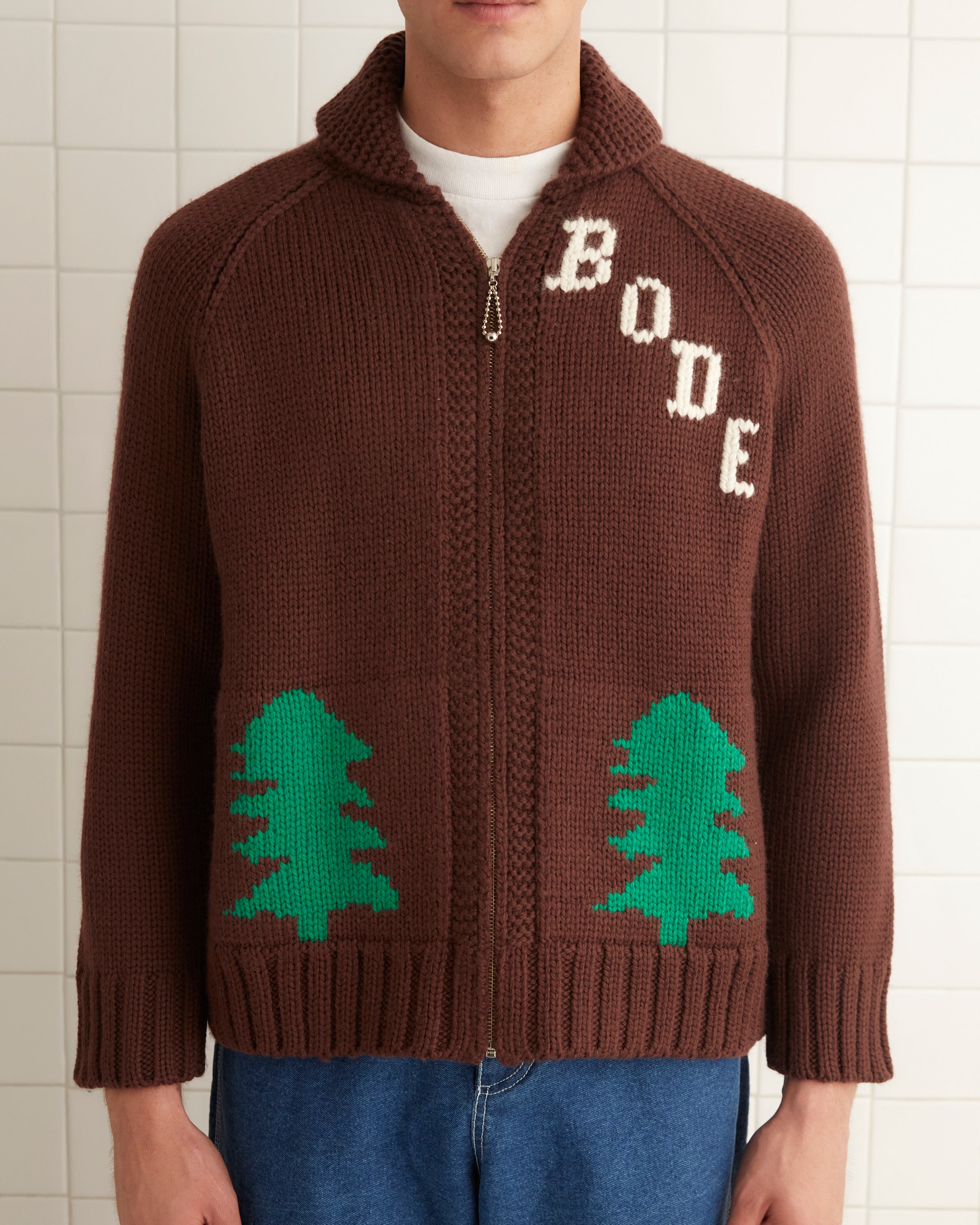 Fir Shawl Collar Cardigan – BODE