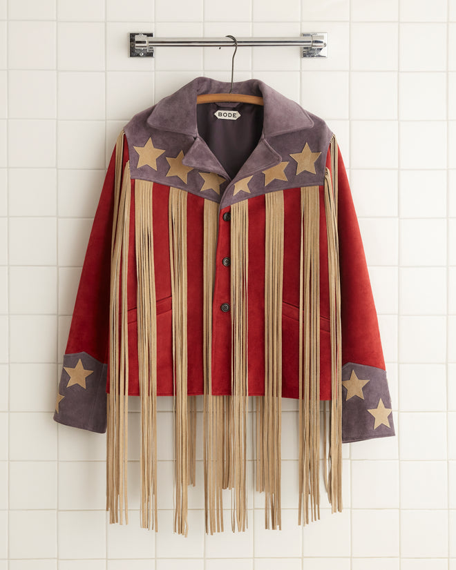 Flag Fringe Jacket MENS OUTERWEAR BODE New York