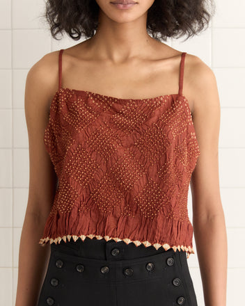 Flecked Diamond Tank - XS OOAK TOP BODE New York