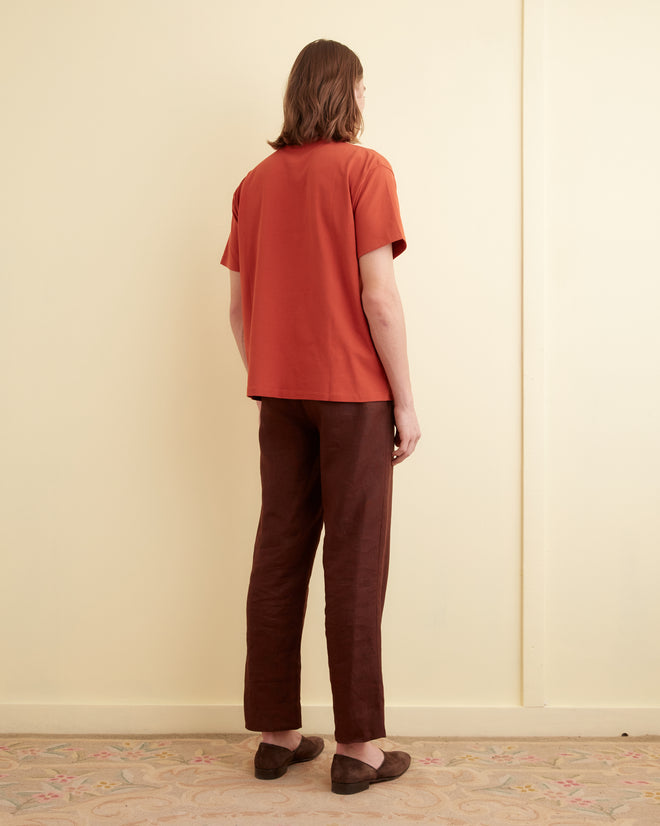 Flocked Nouveau Tee - Red CUT AND SEW BODE New York