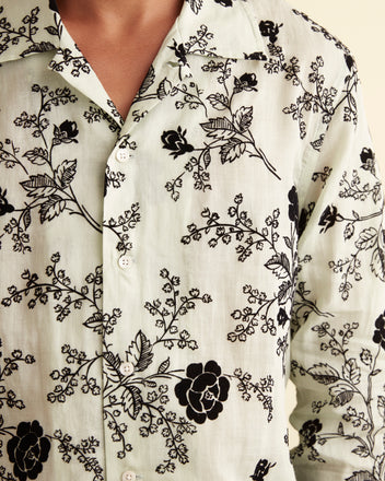 Flocked Sweetunia Long Sleeve Shirt SHIRT BODE New York